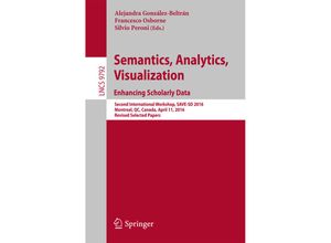 9783319536361 - Semantics Analytics Visualization Enhancing Scholarly Data Kartoniert (TB)