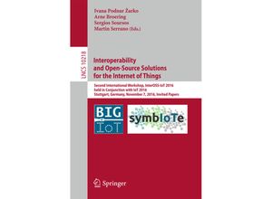 9783319568768 - Interoperability and Open-Source Solutions for the Internet of Things Kartoniert (TB)