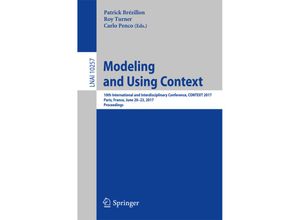 9783319578361 - Modeling and Using Context Kartoniert (TB)