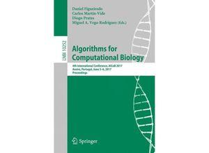 9783319581620 - Algorithms for Computational Biology Kartoniert (TB)