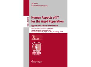 9783319585352 - Human Aspects of IT for the Aged Population Applications Services and Contexts Kartoniert (TB)