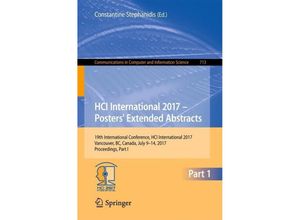 9783319587493 - HCI International 2017 - Posters Extended Abstracts Kartoniert (TB)