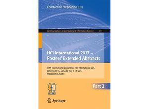 9783319587523 - HCI International 2017 - Posters Extended Abstracts Kartoniert (TB)