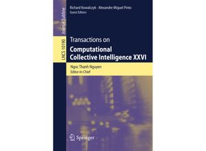 9783319592671 - Transactions on Computational Collective Intelligence XXVI Kartoniert (TB)