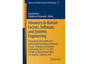 9783319600109 - Advances in Human Factors Software and Systems Engineering Kartoniert (TB)