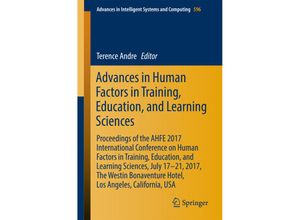 9783319600178 - Advances in Human Factors in Training Education and Learning Sciences Kartoniert (TB)