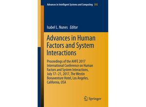 9783319603650 - Advances in Human Factors and Systems Interaction Kartoniert (TB)