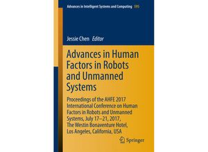 9783319603834 - Advances in Human Factors in Robots and Unmanned Systems Kartoniert (TB)