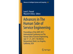 9783319604855 - Advances in The Human Side of Service Engineering Kartoniert (TB)