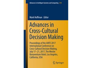 9783319607467 - Advances in Cross-Cultural Decision Making Kartoniert (TB)