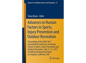 9783319608211 - Advances in Human Factors in Sports Injury Prevention and Outdoor Recreation Kartoniert (TB)