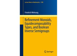 9783319615981 - Refinement Monoids Equidecomposability Types and Boolean Inverse Semigroups - Friedrich Wehrung Kartoniert (TB)