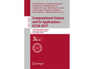 9783319623979 - Computational Science and Its Applications - ICCSA 2017 Kartoniert (TB)