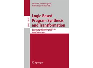 9783319631387 - Logic-Based Program Synthesis and Transformation Kartoniert (TB)