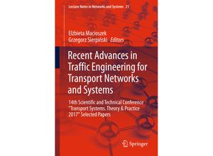 9783319640839 - Recent Advances in Traffic Engineering for Transport Networks and Systems Kartoniert (TB)