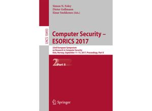 9783319663982 - Computer Security - ESORICS 2017 Kartoniert (TB)