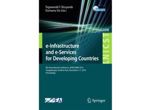 9783319667416 - e-Infrastructure and e-Services for Developing Countries Kartoniert (TB)