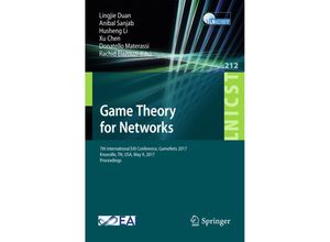 9783319675398 - Game Theory for Networks Kartoniert (TB)