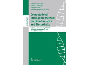 9783319678337 - Computational Intelligence Methods for Bioinformatics and Biostatistics Kartoniert (TB)