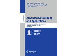 9783319691787 - Advanced Data Mining and Applications Kartoniert (TB)