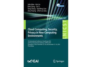 9783319696041 - Cloud Computing Security Privacy in New Computing Environments Kartoniert (TB)