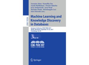 9783319712727 - Machine Learning and Knowledge Discovery in Databases Kartoniert (TB)