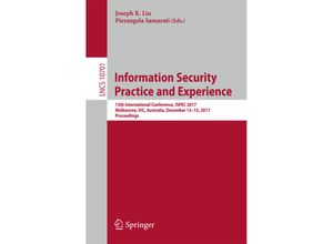 9783319723587 - Information Security Practice and Experience Kartoniert (TB)