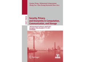 9783319723884 - Security Privacy and Anonymity in Computation Communication and Storage Kartoniert (TB)