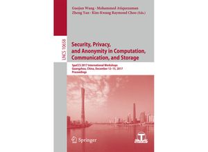 9783319723945 - Security Privacy and Anonymity in Computation Communication and Storage Kartoniert (TB)