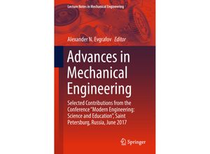 9783319729282 - Lecture Notes in Mechanical Engineering   Advances in Mechanical Engineering Kartoniert (TB)