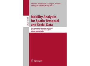 9783319735207 - Mobility Analytics for Spatio-Temporal and Social Data Kartoniert (TB)