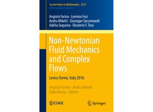 9783319747958 - Non-Newtonian Fluid Mechanics and Complex Flows   Lecture Notes in Mathematics Bd2212 - Angiolo Farina Lorenzo Fusi Giuseppe Saccomandi Adélia Sequeira Eleuterio F Toro Andro Mikelic Kartoniert (TB)