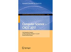 9783319752136 - Computer Science - CACIC 2017 Kartoniert (TB)