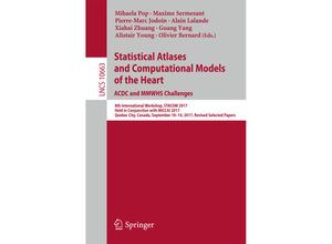 9783319755403 - Statistical Atlases and Computational Models of the Heart ACDC and MMWHS Challenges Kartoniert (TB)