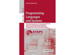 9783319898834 - Programming Languages and Systems Kartoniert (TB)