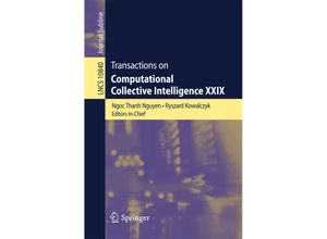 9783319902869 - Transactions on Computational Collective Intelligence XXIX Kartoniert (TB)