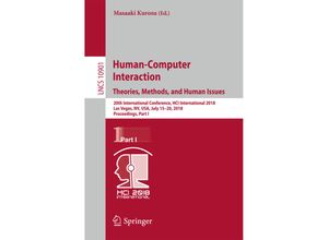 9783319912370 - Human-Computer Interaction Theories Methods and Human Issues Kartoniert (TB)