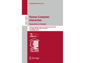 9783319912431 - Human-Computer Interaction Interaction in Context Kartoniert (TB)