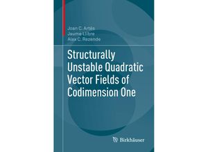 9783319921167 - Structurally Unstable Quadratic Vector Fields of Codimension One - Joan C Artés Jaume Llibre Alex C Rezende Kartoniert (TB)