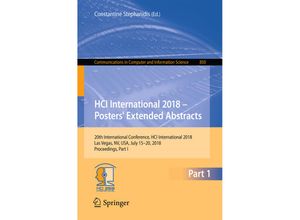 9783319922690 - HCI International 2018 - Posters Extended Abstracts Kartoniert (TB)