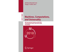 9783319924014 - Machines Computations and Universality Kartoniert (TB)