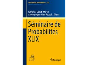 9783319924199 - Séminaire de Probabilités XLIX Kartoniert (TB)