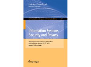 9783319933535 - Information Systems Security and Privacy Kartoniert (TB)