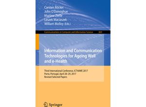 9783319936437 - Information and Communication Technologies for Ageing Well and e-Health Kartoniert (TB)