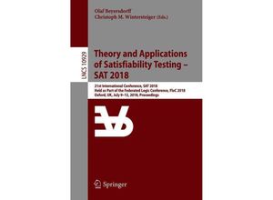 9783319941431 - Theory and Applications of Satisfiability Testing - SAT 2018 Kartoniert (TB)