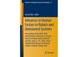 9783319943459 - Advances in Human Factors in Robots and Unmanned Systems Kartoniert (TB)