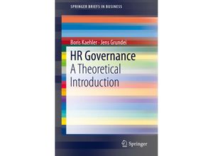 9783319945255 - SpringerBriefs in Business   HR Governance - Boris Kaehler Jens Grundei Kartoniert (TB)