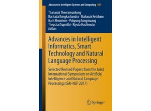 9783319947020 - Advances in Intelligent Informatics Smart Technology and Natural Language Processing Kartoniert (TB)