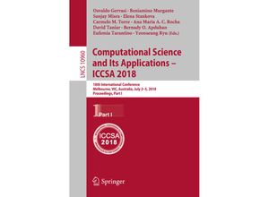 9783319951614 - Computational Science and Its Applications - ICCSA 2018 Kartoniert (TB)