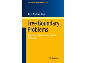 9783319970783 - Free Boundary Problems - Darya Apushkinskaya Kartoniert (TB)